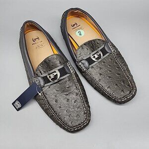 phat farm Comfort Tech Slip On Loafers 12W Gray Faux Leather Alligator Slip On